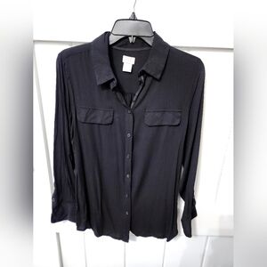 Chico's Black button down top